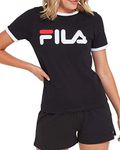 Fila Women's Women's Classic Ringer Tee, Black, Size XXL