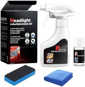 Automotive Headlamp Restoration Fluid Kit, 2025 Upgraded Headlight Refurbishment Kit for Cars, Trucks, Efficient Headlight Restoration Spray for Headlight Cleaner and Coating (1)