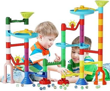 Marble Run,110PCS Building Construction STEM Toy Set for Kids Age 3-12Year, Solid Marble Race Track,Easy to Assemble Learning Educational Marble Rush,Gifts for Boys Girls
