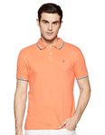 Allen Solly Men's Solid Regular Fit Polo (ASKPQRGF759748_Peach XL)