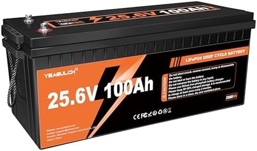 24V 100Ah LiFePO4 Lithium Battery with 100A BMS 2560Wh 15000+ Deep Cycles | for Trolling Motors Rechargeable Low-Tem Cut Off Battery 25.6V Lithium Battery for Off-Grid Solar RV Marine Home Storage