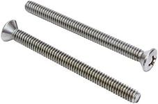 Bolt Dropper 1/4''-20 X 3-1/2'' Stainless Steel Head Machine Screw - Phillips Oval Wood Screws - Corrosion Resistant, Heavy Duty Furniture Screw - Great for Both Indoor and Outdoor Use (25 pc)