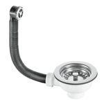 McAlpine BWSTOFSS 1�" Basket Strainer Waste and Overflow, Chrome
