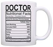 ThisWear Doctor Gifts for Women Doctor Nutritional Facts Doctorate Graduation Gifts Doctor Gift Ideas Gift Coffee Mug Tea Cup White