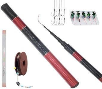 Wisbait Ultra-Light Fiberglass Tenkara Fly Fishing Rod, 11.8FT - 3.6M, Portable & Retractable, Suitable for Bass, Crappie, Trout
