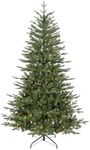 Dellonda Pre-Lit 7ft Christmas Tree with 350 Warm White LED Lights & 1,480 PE/PVC Tips - DH82