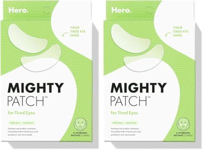 Mighty Patch HERO COSMETICS for Tired Eyes Patches - Soothing Hydrogel Patches - Awakens and Visibly De-puffs Undereyes with Multiple Applications (6 Count) (Pack of 2)