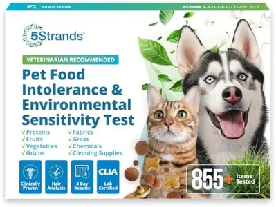 5Strands Pet Food and Environmental Intolerance Test, at Home Sensitivity Test for Dogs & Cats, Hair Sample Collection Kit, 412 Items Tested, Results in 5 Days, Works for All Ages and Breeds