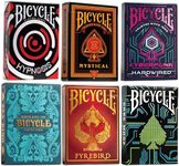 Bicycle Playing Cards 6 Deck Collector's Bundle - Bicycle Dark Mode | Bicycle Fyrebird | Bicycle Sea King | Bicycle 1885 | Bicycle Webbed | Bicycle Aviary Orange