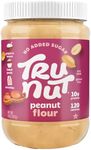 Tru-Nut Peanut Flour - Gluten Free Flour For Baking, Good Source of Plant Protein - Low Carb, Non-GMO, Vegan, Keto Peanut Flour | Sugar Free Peanut Butter Powder | 18 Servings | 14oz Jar