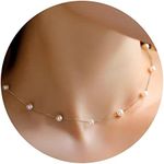 Trinckle Gold Pearl Necklace, 6 mm 