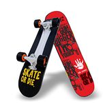 Jaspo Black Duck Fibre Skateboard - 26X6.5 Inch, Fully Assembled for All Ages (Gunshot) - Fiber