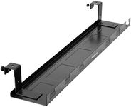 MOUNT-IT! Under Desk Cable Tray [23" Length] Wire Management Basket for Desktop Computers, Laptops, Sit Stand Desks and Workstations (Black)