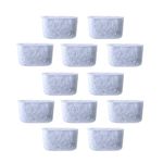 Charcoal Coffee Filter, 12 Pcs Replacement Non-Woven Activated Charcoal Water Filters for Cuisinart Coffee, Fits All Cuisinart Coffee Makers(4.7 * 2.1 * 2.6cm,White)