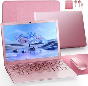 N4020-win11 G-Anica Laptop Computer, Laptop, 8GB+128GB, Intel Celeron Quad-Core Processors, 10" Laptops, Bluetooth WiFi Webcam HDMI, and Laptop Bag,Mouse, Mouse Pad, Headphone（Pink）