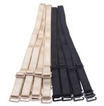 Shoulder Bra Straps Replacement 12mm 15mm 18mm Width Elastic Adjustable Removable Multi Color (12mm Width (4pairs Black & Beige))