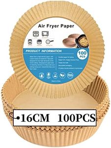Papel freidora aire 3L-5L, 100 piezas de papel de horno, papel de pergamino antiadherente para freír, hornear, cocinar, asar y a prueba de aceite