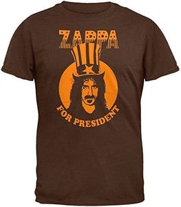 Old Glory Frank Zappa - Mens President T-Shirt - Large Dark Brown