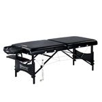 Master Massage Galaxy Portable Massage Table with Heating Top Portable Massage Table, 71cm, 7.6cm Foam with Full Accessories in Black