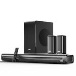 Mivi Fort Hip-Hop 6000 Home Theatre [2025 Latest Launch], 600 Watts Soundbar with cinematic sound, 5.1 Channel, Multiple EQ & Input Modes, BT v5.3, Remote Accessibility, Made in India Sound bar for TV