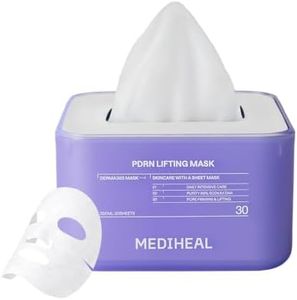 MEDIHEAL Derma365 PDRN Lifting Daily Sheet Mask (30 Masks) - Korean Skincare Face Mask with Plant-Derived Rose PDRN, Retinol, Hyaluronic Acid & Panthenol for Pore Care, Firming & Glow