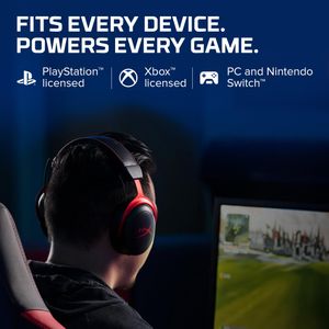 HyperX Cloud II Gaming Headset – Red, Surround Sound, PC/PS4/Xbox