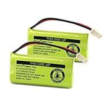 Kruta BT162342 BT262342 2.4V 800mAh Ni-MH Cordless Phone Battery Pack, Also Compatible with BT183342 BT283342 AT&T EL52351 TL90070 VTech CS5119 DS6511 DS6722 LS6305 Handset, 2-Pack (Pack 2)