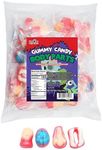 Fusion Select 16 Oz Individually Wrapped Gummy Body Parts Candy - Halloween Gummies & Trick or Treat Candy for Party & Goodie Bags - Spooky Assortment of Brain, Teeth, Fingers & Nose Candies