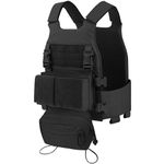 KRYDEX GEAR FCS Tactical Vest Plate Carrier Low Profile Airsoft Vest Adjustable MOLLE Plate Carrier Chest Protector for Paintball Game Training Outdoor Hunting CS (Black)