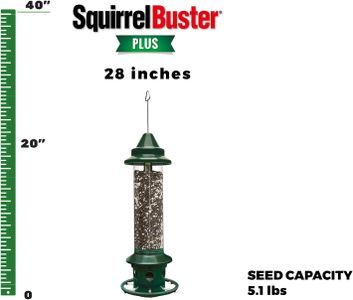 Jacobi Jayne Buster Plus Squirrel-Proof Bird Feeder, Metal, Green