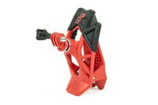 Dango Design Gripper Mount - Universal Clamp Mount for Action Cameras, Use as a Mount on Motorcycles, Powersports Helmets & More - Ripper Red