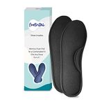 Footvital Memory Foam Shoe Insoles Comfortable Insoles Supports Heel & Arch Absorbs Foot Sweat & Moisture Ultra Soft Cushioned Lightweight Durable Washable Pads for Men & Women Black (1 Pair)(Size-6)