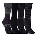 Kirkland Signature Ladies' Crew Socks Extra-Fine Merino Wool, Purple, 4 Pairs