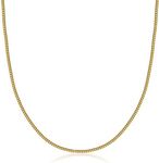 PORI JEWELERS 14K Yellow Gold 1.5mm Franco Square Box Chain Necklace - Lobster Clasp- Multiple Size Available, 18, Gold, No Gemstone