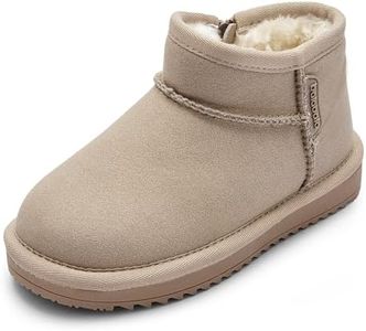 Balabala Kids Snow Boots Girls Snow Boots Water Resistant Boys Snow Boots Winter Boots Classic Suede Warm Hiking Boots