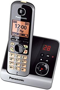 Panasonic KX-TG6722GB - Pack de 2 teléfonos digitales inalámbricos (pantalla LCD de 1.8'', manos libres), negro [Importado de Alemania] [versión importada]
