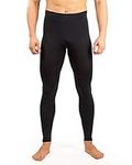 Relaxsan Zero 3000 (Black, L) Men's Thermal Long Johns Breathable Base Layer Leggings in Dryarn Fiber and Merino Wool