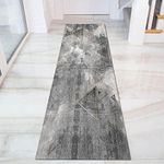 Long Carpet Runners for Hallway, Grey Kitchen Hall Stairs Narrow Runner Rug 60cm 70cm 80cm 100cm Width, Non Slip Washable Floor Mat (Size : 2ftx11.5ft/60x350cm)