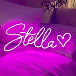 Custom Neon Signs, BringLuck2U Personalised Neon Light Sign, Led Neon Name Light Customised for Wall Decor Bedroom Wedding Decor Birthday Party Bar Shop, Christmas Gifts for Kids Her Girls