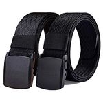 EDIFIER Unisex Nylon & Canvas Waist Belt (BLT064_09_Black)