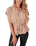 Womens Button Down Blouses Casual P