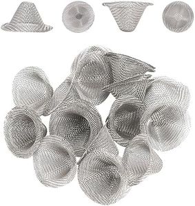 40 Pieces Pipe Screens,1/2 Inch Stainless Steel Bowl Screens Filters Conical Design Metal Filters 0.5 Inch Mini Metal Clean Screen Reusable Filters Self-Adjustable Size Filter