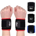 Solace Bracing Antibacterial Wrist Support (4 Colours) - British Made & NHS Supplied Breathable Wrist Wrap - #1 Sports & Gym Wrist Brace for Workouts, Weightlifting, Tennis, Golf & More - Red (Pair)