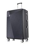 FLYMAX 29" Large Suitcases on 4 Wheels Lightweight Hard Shell Luggage Durable Check in Hold Luggage Built-in 3 Digit Combination Black