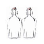 2 Pack (8.5oz), Clear : Bormioli Rocco Fiaschetta Glass 8.5 Ounce Pocket Flask, Set of 2