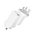 ONETEKS USB C Wall Charger, 3-Port Type C GaN 65W High Speed Charger Adapter for MacBook Pro/Air, iPhone 12/Pro/ProMax,iPad Mini/Pro and More (White)