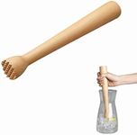 BIRDBRID Cocktail Muddler Wooden 10 Inch Solid Wood Fruit Ice Crusher Bar Tools Bartender Set 1 Pcs for Mojito Mint and Other Fruit Based Drinks: 1 Pc.