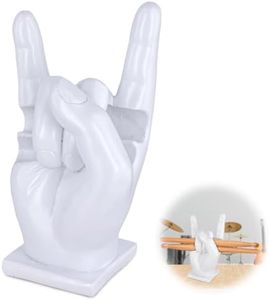 Drumstick Display Holder, Fun Gesture Shaped Drumstick Display Stand White Resin Drum Stick Case Rack Container Drumstick Accessories Decoration for Drummer Displaying