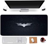 31.5x11.8 Inch Black BAT Logo Long Extended Large Gaming Mouse Pad with Stitched Edges Computer Keyboard Mouse Mat Desk Pad