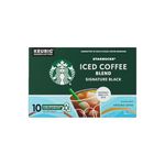 STARBUCKS Iced Coffee Blend, Signature Black, K-Cups, Cold Brew Coffee Pods, Medium Roast, Vibrant, Smooth And Balanced